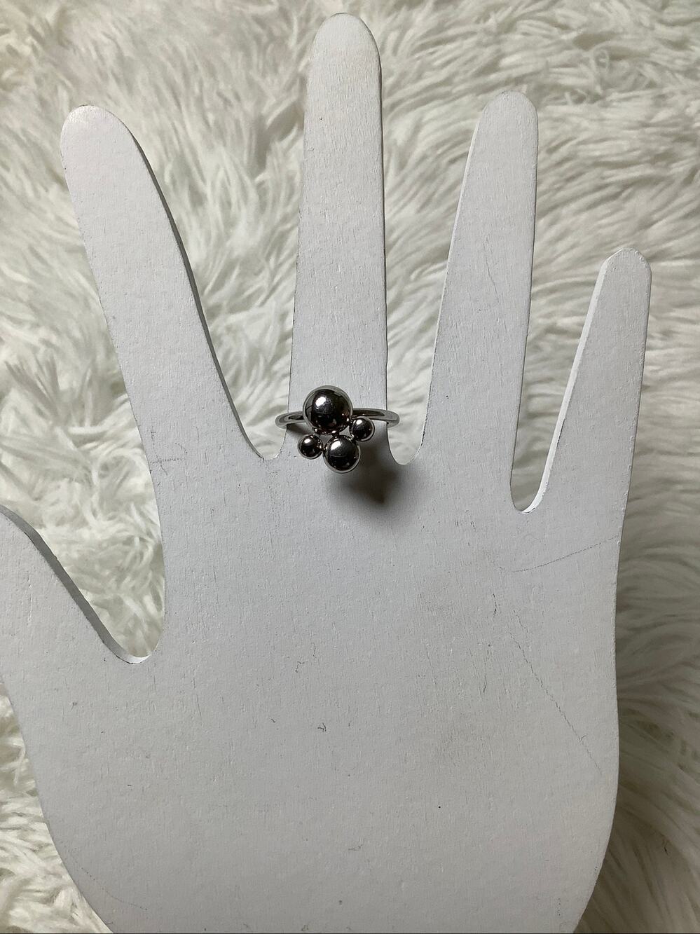 Calvin Klein Stainless Steel Size 7 Bubble Cluster Ring Minimalist F18-26